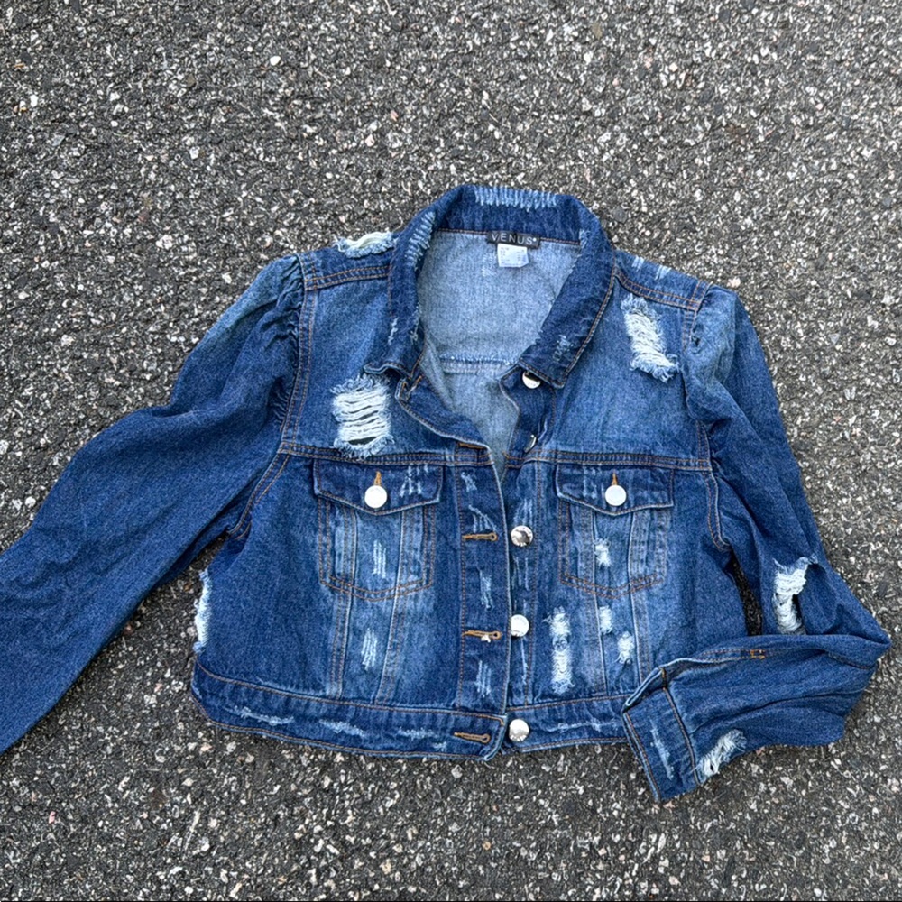 Distressed Blue Denim Jacket
